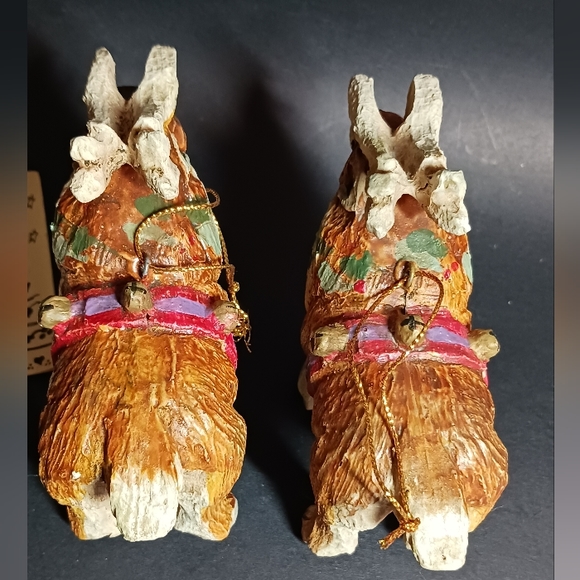 1989House of Hatten Denise Calla Enchanted Forest Santas ReindeersXmas Ornaments - Picture 4 of 8